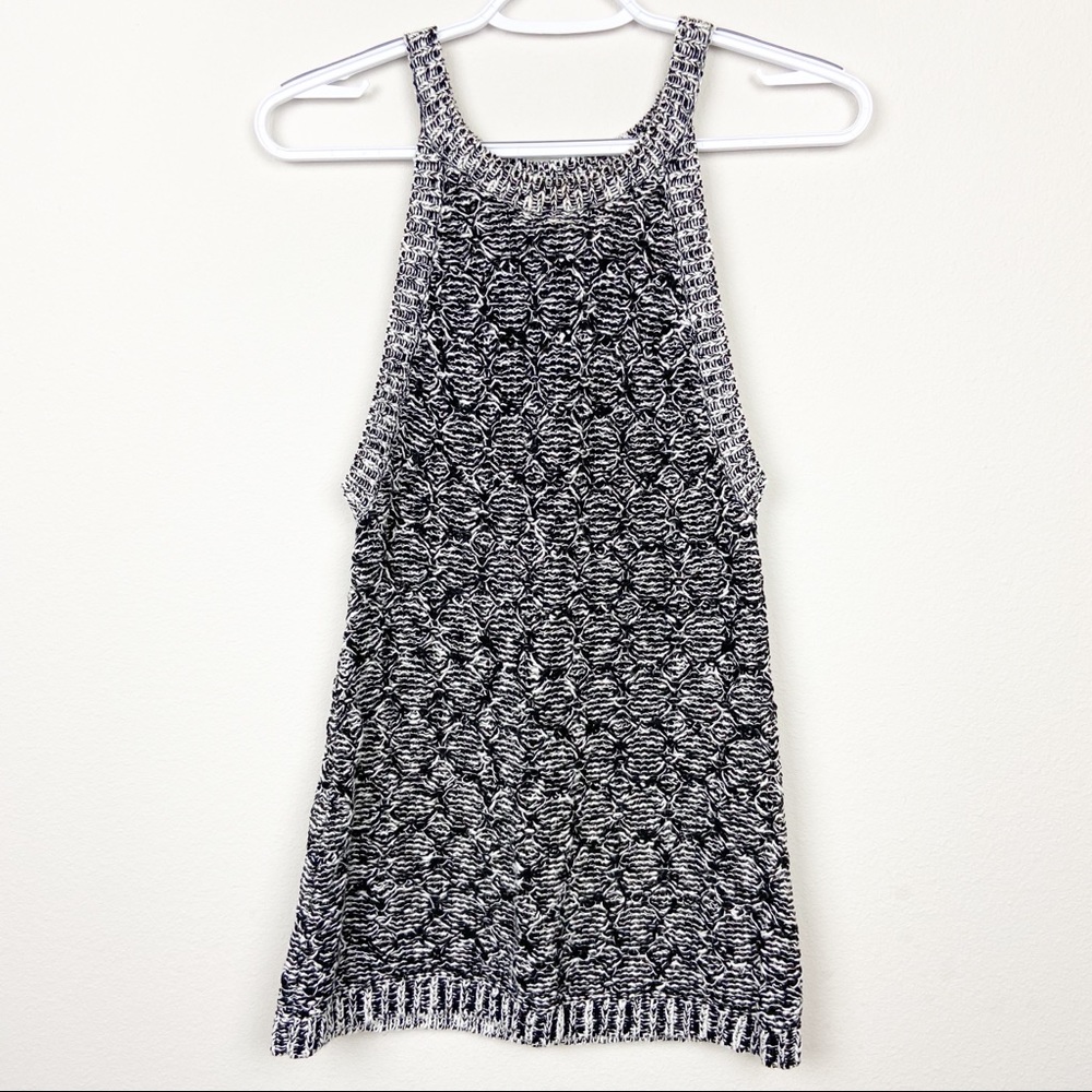 Anthropologie Moth debussy tank grey/white s